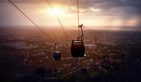 Beautiful view of Almaty city from Kok-Tobe, author @mbpikoso