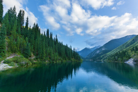 High mountain lake Kolsai in Kazakhstan, author @oleg0